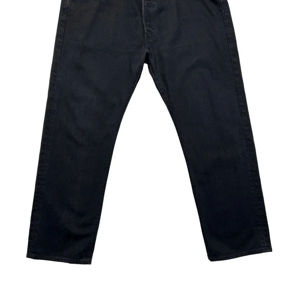 Levi's 501 Jeans Men's Size 40 Black Original‎ Fit Button Fly Classic Denim